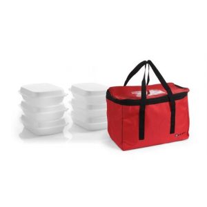 lunchbox, torba termiczna na jedzenie czerwona